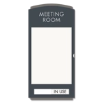2-Line Meeting Room Sign w/Window & Sliding Panel