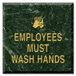 Employees Must Wash Hands w/ Symbol