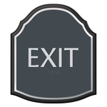 "Exit" Egress Sign - CA Compliant
