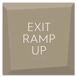 "Exit Ramp Up" Egress Sign - CA Compliant