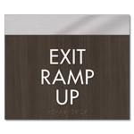 "Exit Ramp Up" Egress Sign - CA Compliant