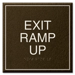 "Exit Ramp Up" Egress Sign - CA Compliant