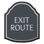 "Exit Route" Egress Sign - CA Compliant