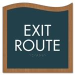 "Exit Route" Egress Sign - CA Compliant