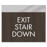 "Exit Stair Down" Egress Sign - CA Compliant