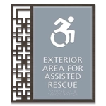 Exterior Area for Assisted Rescue Sign - Dynamic ISA Symbol