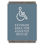 Exterior Area for Assisted Rescue Sign - ISA Symbol