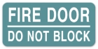 Fire Door - Do Not Block Label - 4 Pack
