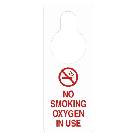 Handle Hanger - No Smoking Oxygen in Use