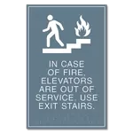 In Case of Fire, Elevators Are Out of Service... w/Braille