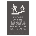 In Case of Fire, Elevators Are Out of Service... w/Braille