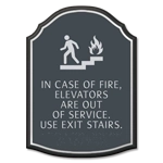 In Case of Fire, Elevators Are Out of Service... w/Braille