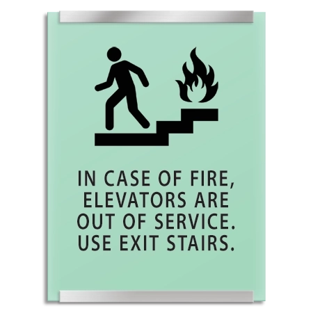 In Case of Fire, Elevators Are Out of Service... w/No Braille