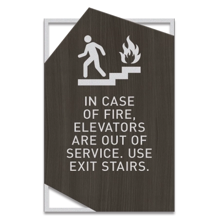 In Case of Fire, Elevators Are Out of Service... w/No Braille