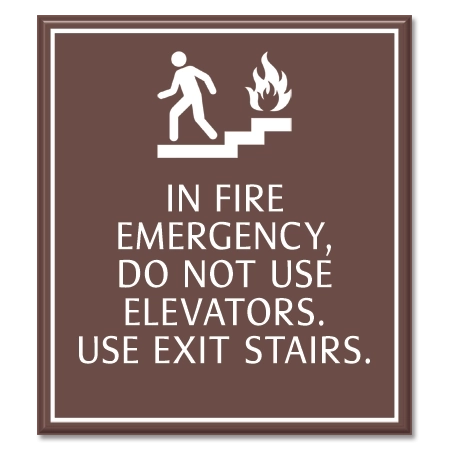 In Case of Fire, Elevators Are Out of Service... w/No Braille