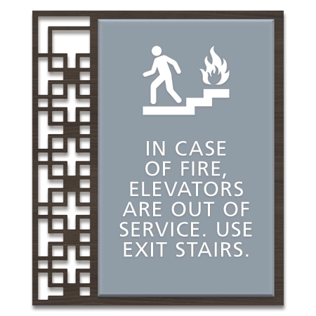 In Case of Fire, Elevators Are Out of Service... w/No Braille