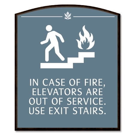 In Case of Fire, Elevators Are Out of Service... w/No Braille