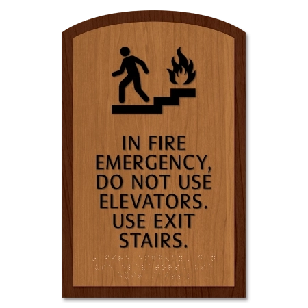 In Fire Emergency, Do Not Use Elevator - Braille