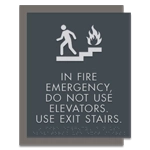 In Fire Emergency, Do Not Use Elevator - Braille