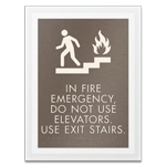In Fire Emergency, Do Not Use Elevator - Braille