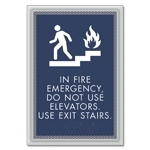 In Fire Emergency, Do Not Use Elevator - Braille