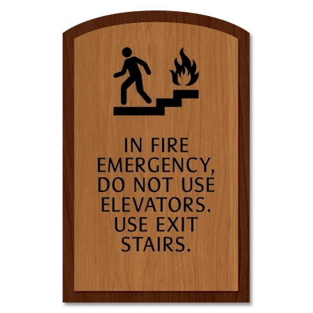 In Fire Emergency, Do Not Use Elevator - No Braille