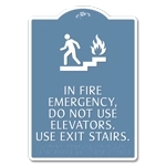 In Fire Emergency, Do Not Use Elevator - No Braille