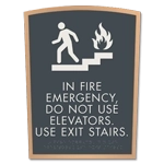 In Fire Emergency, Do Not Use Elevator... w/Braille