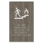 In Fire Emergency, Do Not Use Elevator... w/Braille