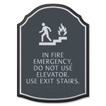 In Fire Emergency, Do Not Use Elevator... w/Braille