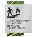 In Fire Emergency, Do Not Use Elevator... w/Braille