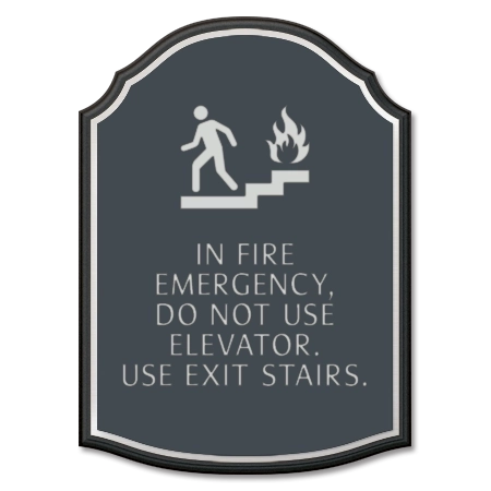 In Fire Emergency, Do Not Use Elevator... w/No Braille