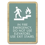 In Fire Emergency, Do Not Use Elevator... w/No Braille