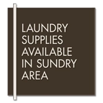 Laundry Supplies Available in Sundry Area