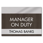 Manager on Duty Sign w/ Nameplate