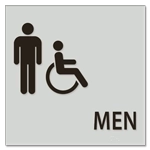 Men Sign w/Male & ISA Symbols