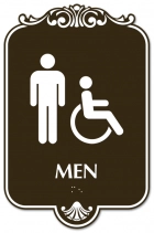 Men Sign w/Male & ISA Symbols