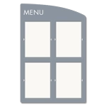 Menu Display w/4 Insert Holders