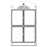 Message Display w/4 Insert Holders - Wall Mount