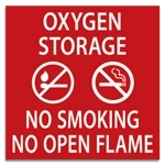 Oxygen Storage / No Smoking No Open Flame