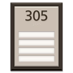 Patient Room Number - 4 Slot