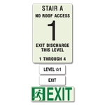 Photoluminescent Stairwell ID (Exit Level) 6 Floors or More