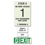 Photoluminescent Stairwell ID (Exit Level) - North Carolina <br>6 Floors or More