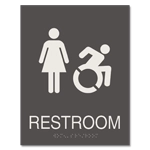 Restroom Sign w/Female & Dynamic ISA Symbols