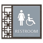 Restroom Sign w/ Female & ISA Symbols