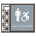 Restroom Sign w/Male & Dynamic ISA Symbols