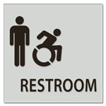 Restroom Sign w/Male & Dynamic ISA Symbols
