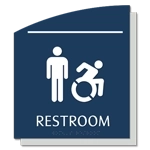 Restroom Sign w/Male & Dynamic ISA Symbols