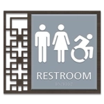 Restroom Sign w/Unisex & Dynamic ISA Symbols