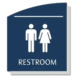 Restroom Sign w/ Unisex Symbols